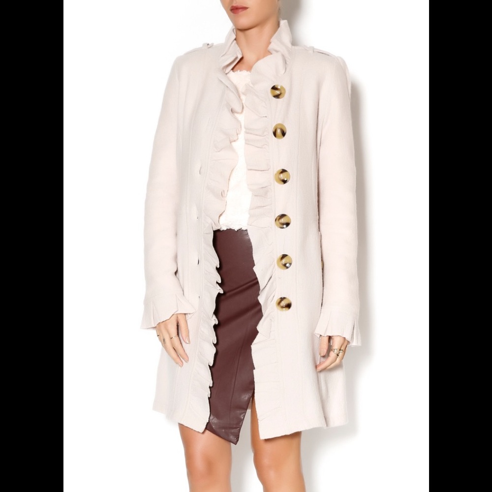 Luii Anthropologie Ruffled Wool Jacket  XL (8/10)